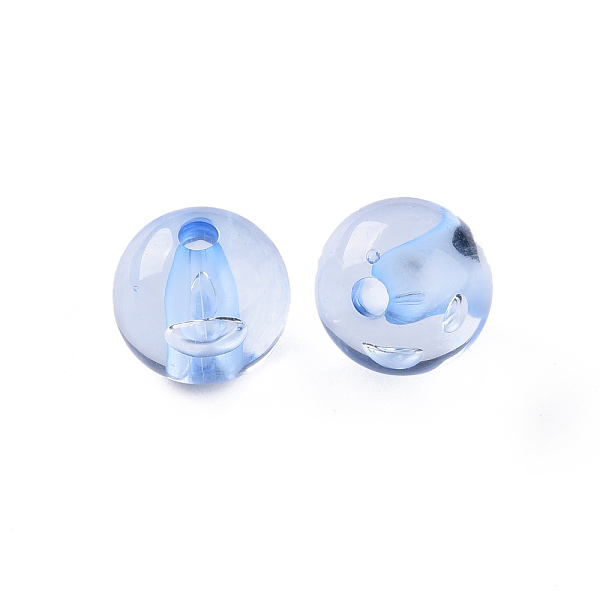 

PandaHall Transparent Acrylic Beads, Round, Cornflower Blue, 12x11mm, Hole: 2.5mm, about 566pcs/500g Acrylic Round