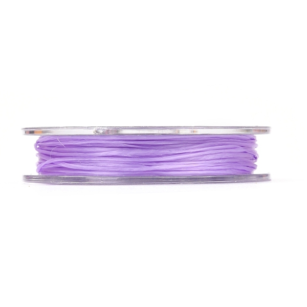 

PandaHall Strong Stretchy Beading Elastic Thread, Flat Elastic Crystal String, Lilac, 0.8mm, about 10.93 yards(10m)/roll Spandex Flat Purple