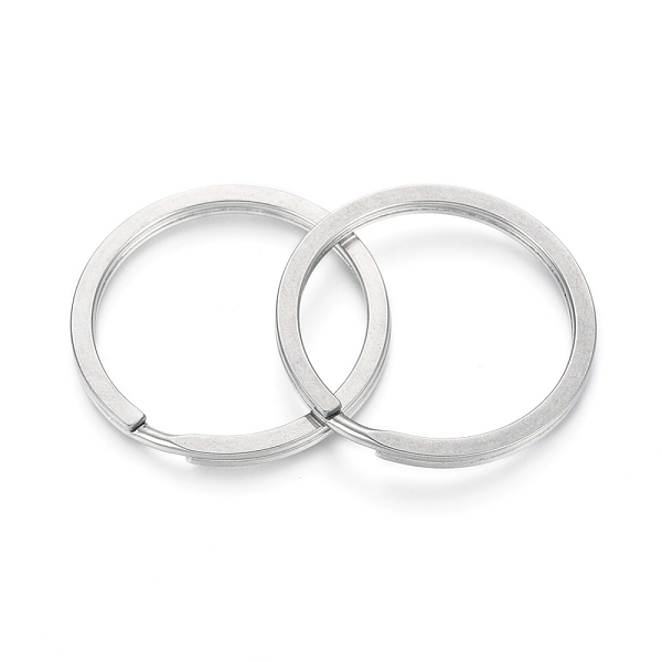 

PandaHall 304 Stainless Steel Split Key Rings, Keychain Clasp Findings, Stainless Steel Color, 35x2.5mm, Wire: 2mm 304 Stainless Steel Ring