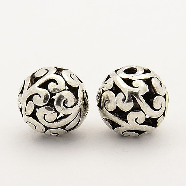 

PandaHall Alloy Filigree Beads, Filigree Ball, Round, Antique Silver, 10mm, Hole: 2mm Alloy Round