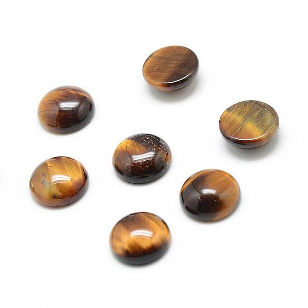 

PandaHall Natural Tiger Eye Gemstone Cabochons, Half Round, 14x5.5mm Tiger Eye Half Round