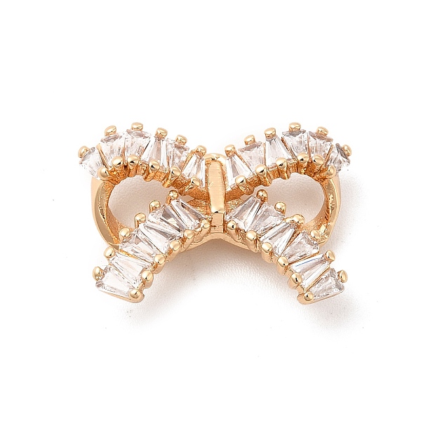 

PandaHall Brass with K9 Glass Pendants, Golden Bowknot Charms, Crystal, 14.5x20x5.5mm, Hole: 1.5mm K9 Glass Bowknot Clear