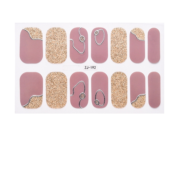 

PandaHall Full Wraps Nail Polish Stickers, Self-Adhesive, for Nail Decals Design Manicure Tips Decorations, Rosy Brown, 14pcs/sheet Paper...