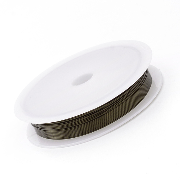 PandaHall Round Copper Jewelry Wire, Coffee, 0.3mm, about 32.8 Feet(10m)/roll, 10 rolls/group Copper Round Brown