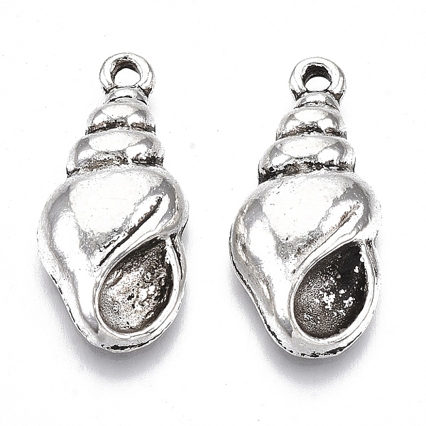 

PandaHall Tibetan Style Alloy Pendants, Cadmium Free & Lead Free, Spiral Shell Shape, Antique Silver, 24.5x11.5x4.5mm, Hole: 1.6mm, about...