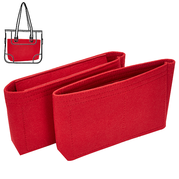 

PandaHall Wool Felt Bag Organizer Inserts, for Bucket Bag Accessories, Rectangle, Red, Finished Product: 22.5x14x9.4cm Wool None Red