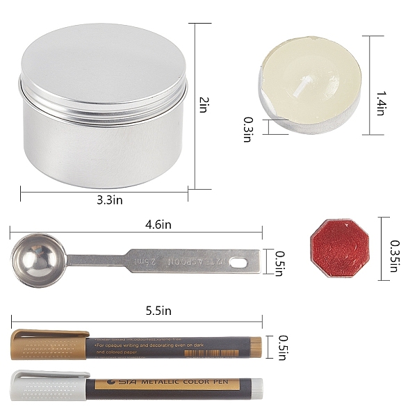 

PandaHall CRASPIRE DIY Letter Seal Kit, with Sealing Wax Particles, Aluminium Jar, Metallic Markers Paints Pens, Stainless Steel Wax Seal..., Multicolor