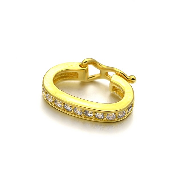 

PandaHall Rack Plating Brass Micro Pave Cubic Zirconia Twister Clasps, Lead Free & Cadmium Free, Golden, 14x10x4mm Brass+Cubic Zirconia