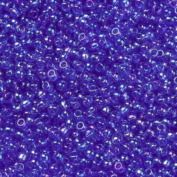

PandaHall TOHO Round Seed Beads, Japanese Seed Beads, (178) Transparent AB Sapphire, 11/0, 2.2mm, Hole: 0.8mm, about 50000pcs/pound Glass..., Blue