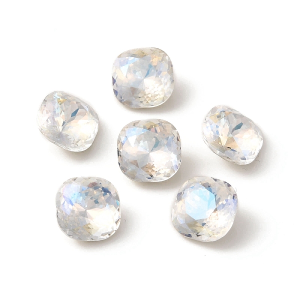 

PandaHall K9 Glass Rhinestone Cabochons, Pointed Back & Back Plated, Faceted, Square, Light Crystal AB, 10x10x6mm Glass Rhinestone Square..., Clear