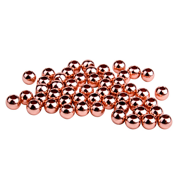 

PandaHall Brass Round Bead Spacers Rose Gold Craft Findings 3mm about 100pcs/bag Brass Round