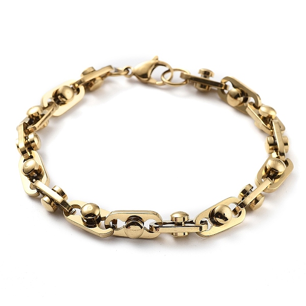 

PandaHall Vacuum Plating 304 Stainless Steel Link Chain Bracelet, Golden, 8-7/8 inch(22.5cm) 304 Stainless Steel
