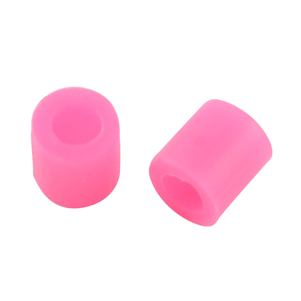 

PandaHall Melty Mini Beads Fuse Beads Refills, Tube, Hot Pink, 3~3.3x2.5~2.6mm, about 40000pcs/500g Plastic Tube Pink
