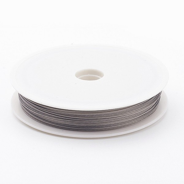 

PandaHall Tiger Tail Wire, Nylon-coated Stainless Steel, Light Grey, 0.6mm, about 131.23 Feet(40m)/roll Stainless Steel Round Gray