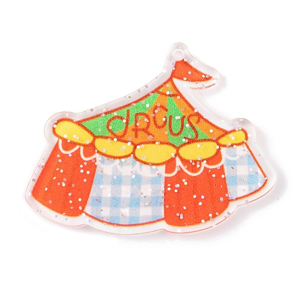 

PandaHall Circus Theme Acrylic Pendants, House, 30.5x39.5x2.5mm, Hole: 1.7mm Acrylic House