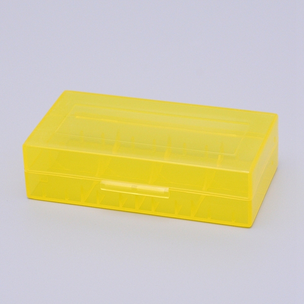 PandaHall Plastic Battery Storage Box, Rectangle, Yellow, 4.25x7.7x2.1cm, Inner Size: 3.75x7.3cm Plastic Rectangle Yellow