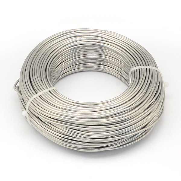 PandaHall Raw Round Aluminum Wire, Bendable Metal Craft Wire, for DIY Jewelry Craft Making, 10 Gauge, 2.5mm, 35m/500g(114.8 Feet/500g)...