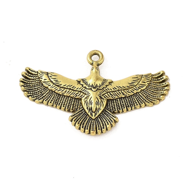 

PandaHall Tibetan Style Alloy Pendant, Eagle, Antique Golden, 30.5x50x3.5mm, Hole: 2mm Alloy Eagle