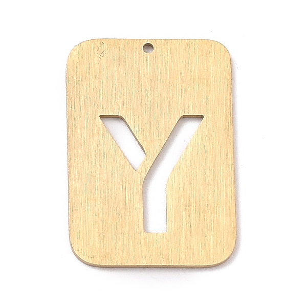 

PandaHall Ion Plating(IP) 304 Stainless Steel Pendants, Rectangle with Alphabet, Hollow, Letter.Y, 32x22x1mm, Hole: 1.5mm 304 Stainless...