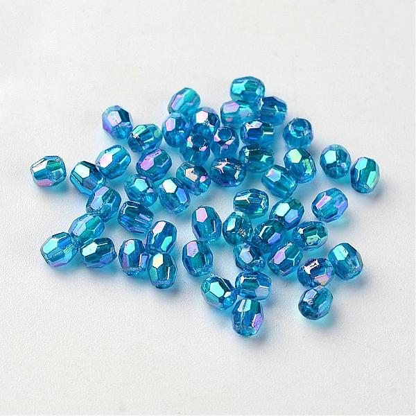 

PandaHall AB Color Plated Eco-Friendly Transparent Acrylic Barrel Beads, Faceted, Dodger Blue, 4x4mm, Hole: 1mm, about 13333pcs/500g Acrylic...