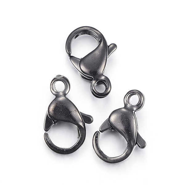 

PandaHall 304 Stainless Steel Lobster Claw Clasps, Parrot Trigger Clasps, Electrophoresis Black, 10x6x3mm, Hole: 1.5mm 304 Stainless Steel...