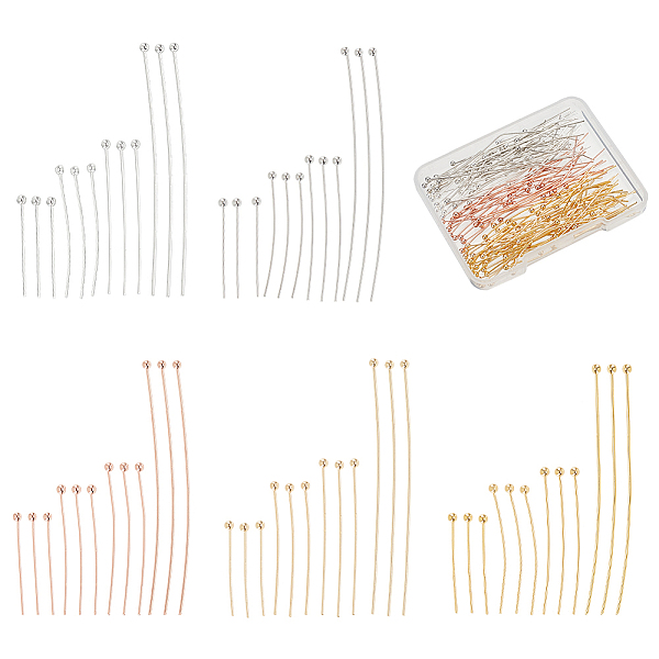 

PandaHall BENECREAT 200Pcs 20 Styles Real 18K Gold Plated Ball Head Pins, 20mm 25mm 30mm 50mm Brass Head Pins for Earring Bracelet DIY...
