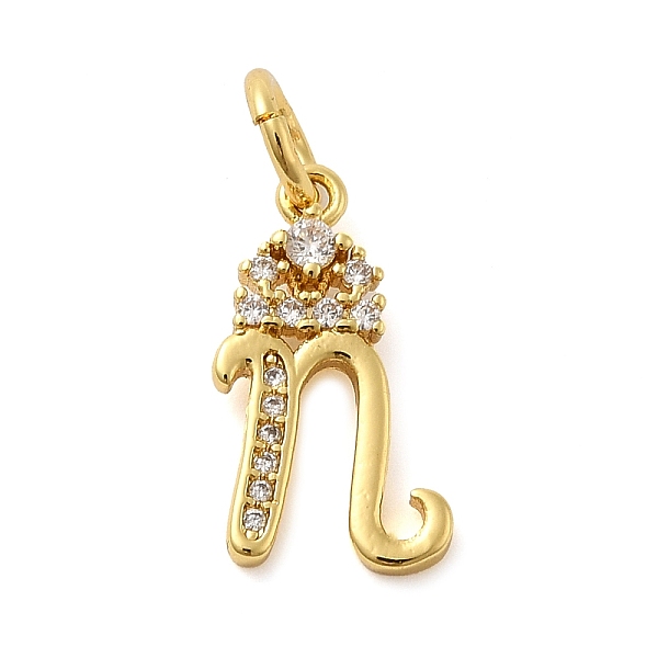 

PandaHall Brass Micro Pave Cubic Zirconia Pendants, with Jump Ring, Letter N, 16x10x2mm, Ring: 6x1mm, Inner Diameter: 4mm Brass+Cubic..., Clear