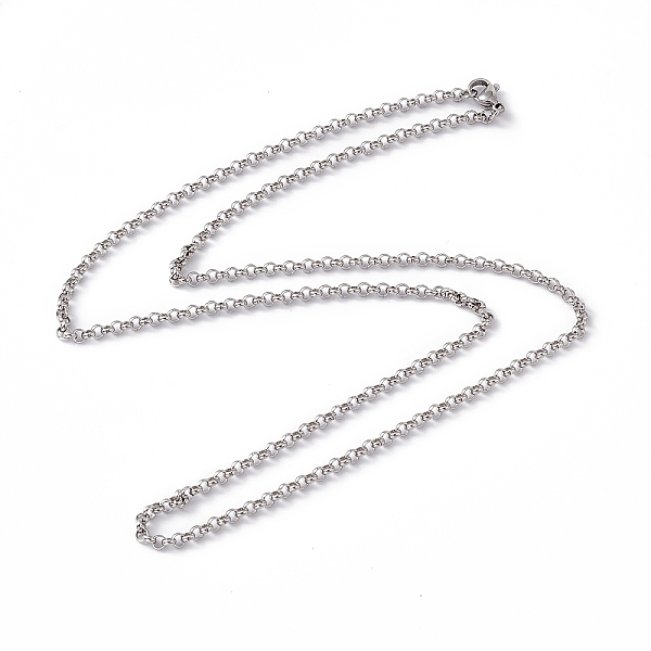 

PandaHall 201 Stainless Steel Rolo Chain Necklace for Men Women, Stainless Steel Color, 23.23 inch(59cm) 201 Stainless Steel