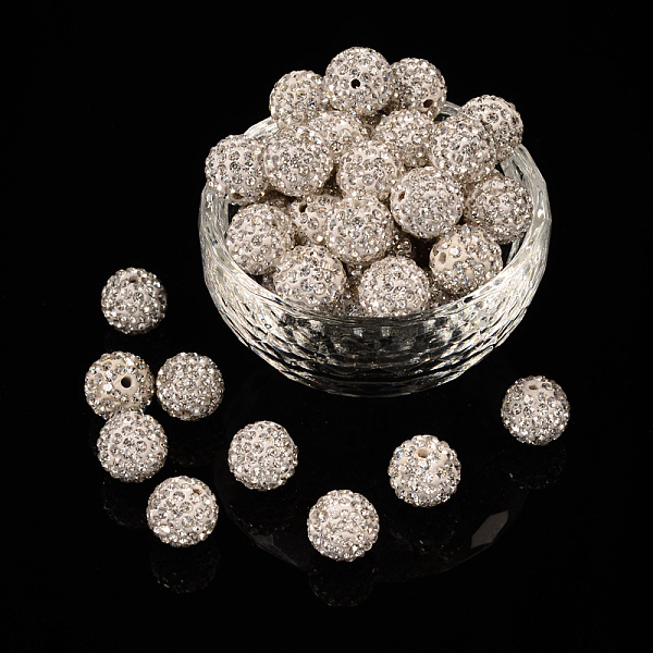 

PandaHall Polymer Clay Rhinestone Beads, Grade A, Round, PP15, Crystal, 12mm, Hole: 2mm, PP15(2.1~2.2mm) Polymer Clay+Glass Rhinestone Round..., Clear