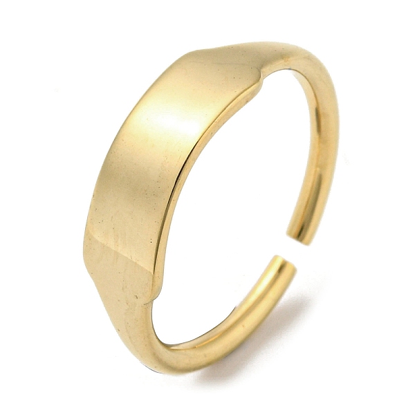 

PandaHall 304 Stainless Steel Blank Rectangle Open Cuff Rings for Women, Golden, US Size 6 3/4(17.1mm) 304 Stainless Steel Rectangle