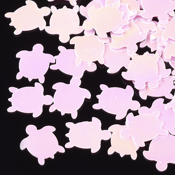 

PandaHall Ornament Accessories, PVC Plastic Paillette/Sequins Beads, Tortoise, Pink, 8x7x0.3mm, about 25000pcs/500g PVC Tortoise Pink