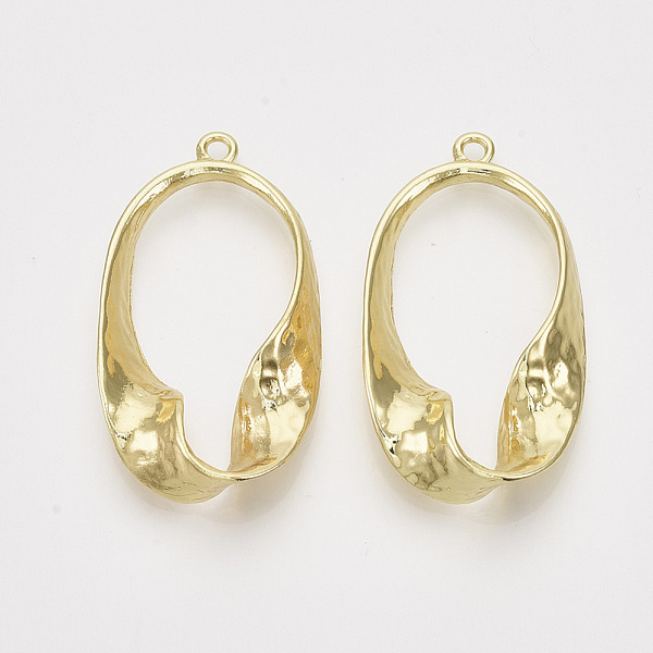 

PandaHall Alloy Pendants, Oval, Light Gold, 42x23.5x8mm, Hole: 2mm Alloy Oval