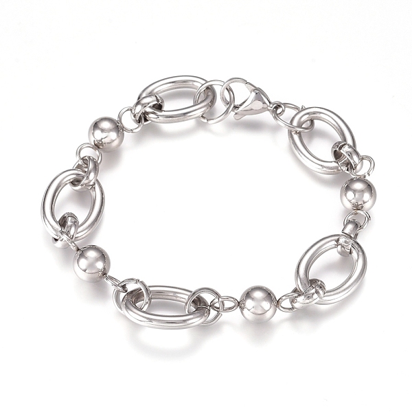 

PandaHall 304 Stainless Steel Chain Bracelets, with Lobster Claw Clasps, Stainless Steel Color, 7-5/8 inch(19.5cm) 304 Stainless Steel