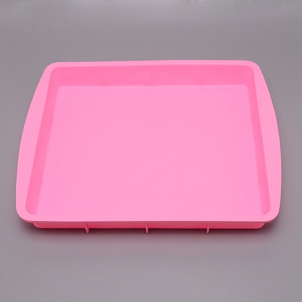 

PandaHall Silicone Cake Pan, Nonstick Baking Cake Molds, Rectangle, Hot Pink, 320x255x37mm Silicone Rectangle