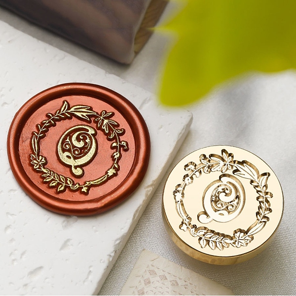 

PandaHall Golden Tone Wax Seal Brass Stamp Head, Flower with Letter Pattern, for Wax Seal Stamp, Letter Q, 24x14mm, Inner Diameter: 7mm...