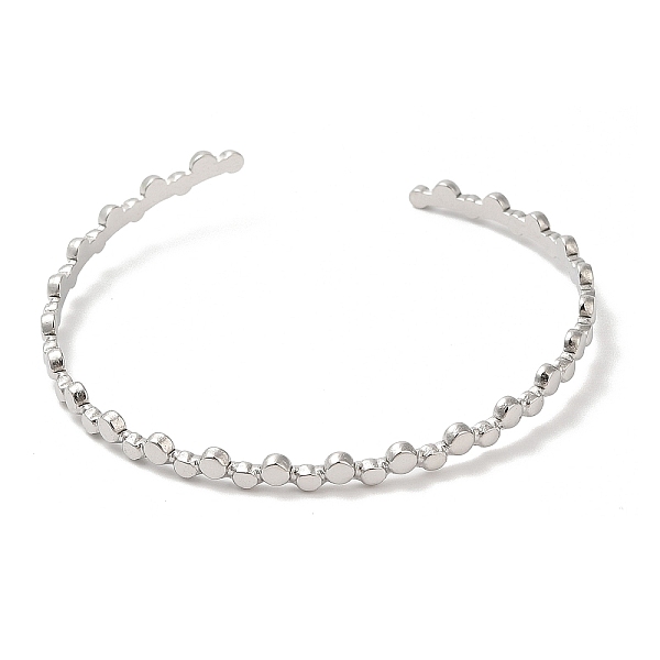 

PandaHall 304 Stainless Steel Flat Round Wrap Cuff Bangles for Women, Stainless Steel Color, Inner Diameter: 2-1/4 inch(5.7cm) 304 Stainless...