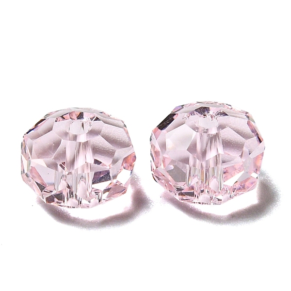 

PandaHall Transparent Glass Beads, Faceted, Rondelle, Light Rose, 8x5mm, Hole: 1.2mm Glass Rondelle Pink