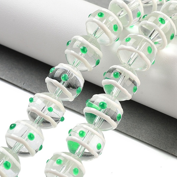 

PandaHall Glass with Enamel Beads Strands, Round, Lime Green, 12mm, Hole: 1.5mm, about 30pcs/strand, 13.58''(34.5cm) Glass Round