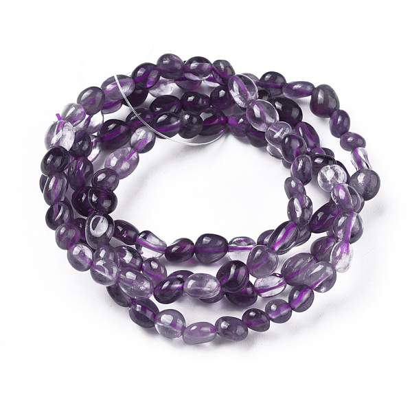 

PandaHall Natural Amethyst Bead Stretch Bracelets, Tumbled Stone, Nuggets, Inner Diameter: 2~2-1/4 inch(5.2~5.6cm) Amethyst