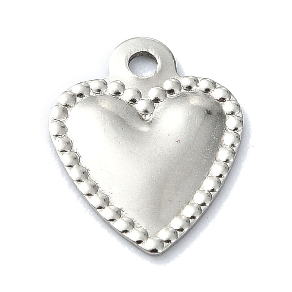 

PandaHall 201 Stainless Steel Charms, Laser Cut, Heart Charm, Stainless Steel Color, 11x8.5x1mm, Hole: 1.2mm 201 Stainless Steel Heart