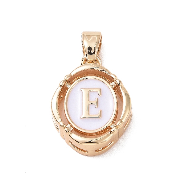 

PandaHall 304 Stainless Steel Enamel Pendants, Oval with Letter, Golden, White, Letter.E, 15.5x11.5x4mm, Hole: 4.5x2.5mm Stainless...