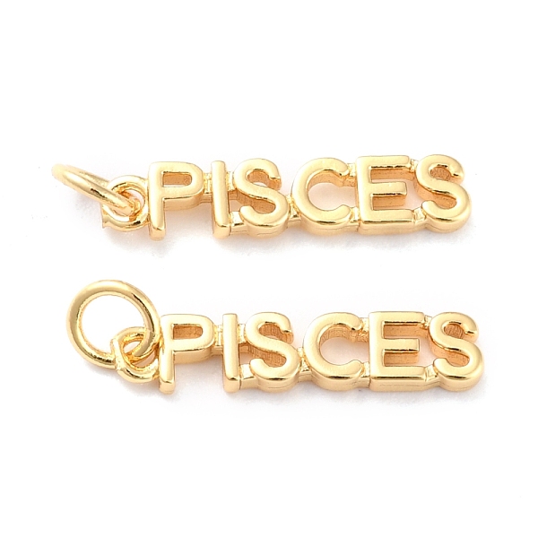 

PandaHall Brass Pendants, with Jump Rings, Long-Lasting Plated, Constellation/Zodiac Sign, Golden, Pisces, Pisces: 4x19x1.5mm, Hole: 3mm...