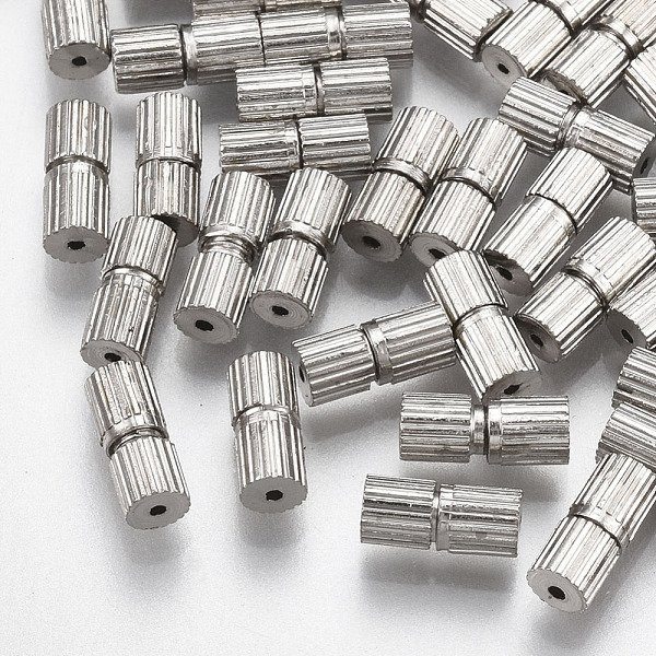 

PandaHall Iron Screw Clasps, Nickel Free, Platinum, 7x3mm, Hole: 0.6mm Iron