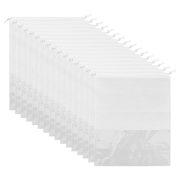 

PandaHall SUPERFINDINGS 16Pcs Shoe Bags for Travel Dust Bags with Drawstrings White Non-Woven Fabric Dust Bags with Visible Window Shoes...