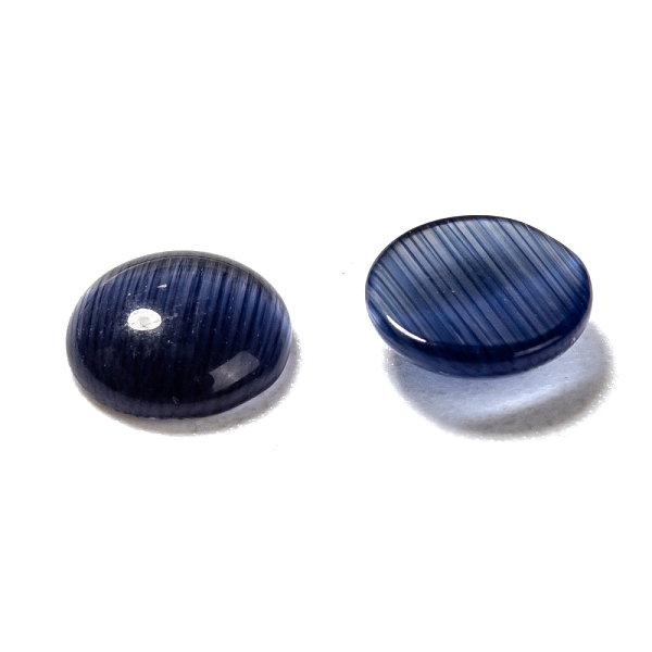 

PandaHall Cat Eye Cabochons, Half Round/Dome, Dark Blue, 6x3mm Glass Half Round