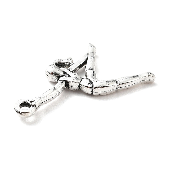 

PandaHall Tibetan Style Alloy Pendants, Gymnast, Antique Silver, 26x13x2.5mm, Hole: 1.5mm Alloy Human