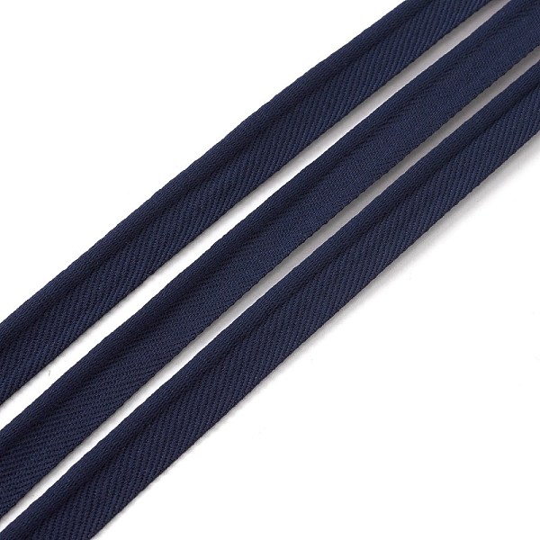 

PandaHall Polyester Ribbon, Piping Strips for Home Textile Decoration, Prussian Blue, 3/8 inch(11mm) Polyester None