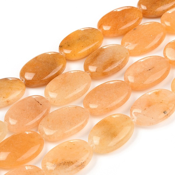 

PandaHall Natural Yellow Aventurine Beads Strands, Oval, 25x18x8mm, Hole: 1.5mm, about 16pcs/strand, 15.75 inch(40cm) Yellow Aventurine Oval
