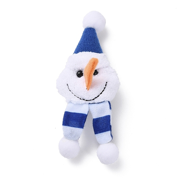 

PandaHall Christmas Theme Wool Cloth Brooches, with Iron Pins, for Backpack Clothes, Snowman, 139x48x21mm Cloth Snowman Blue
