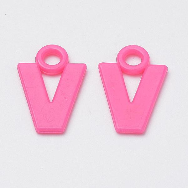 

PandaHall Plastic Pendants, Mixed Letter, Mixed Color, 18~21x6~16x2~3mm, Hole: 2~3mm, about 1720pcs/500g Plastic Letter Multicolor